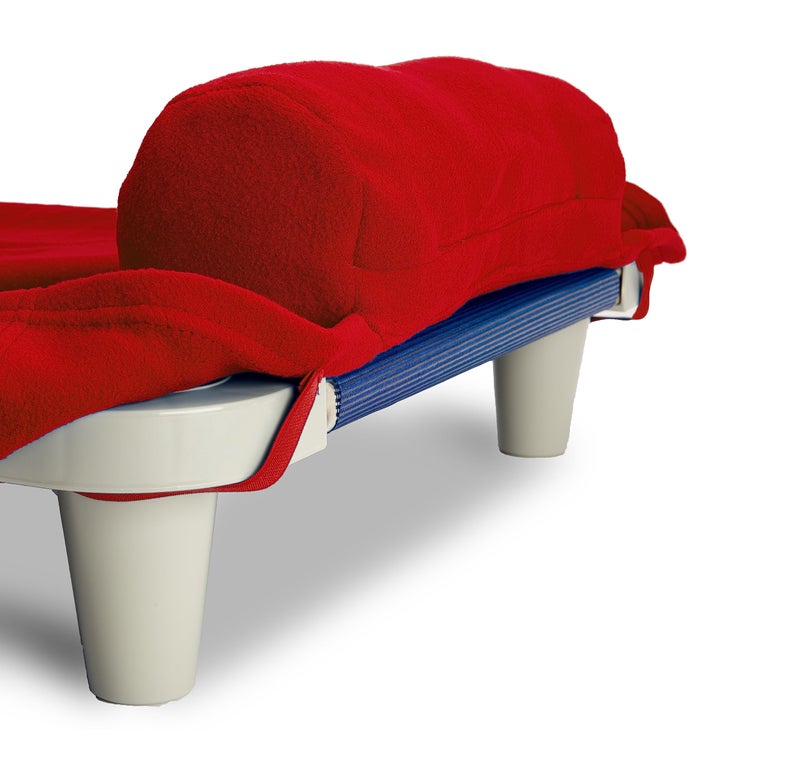 ROLLEE POLLEE Northwest Rollee Pollee Nap Sac Roll-Up Toddler Blanket with Attached Pillow - Soft Fleece Preschool Nap Mat for Daycare or Travel - Machine Washable - Red - Image 3